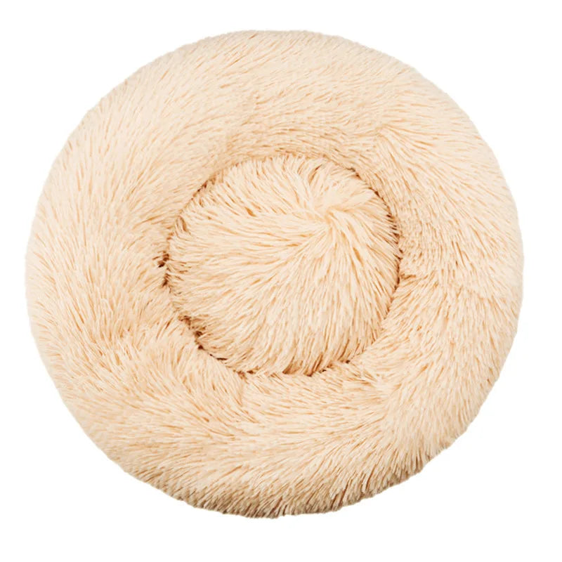 Panier rond en peluche ultra-confort – Lit chaud pour chiens et chats 🐶🐱