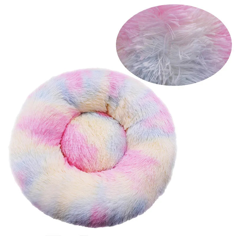 Panier rond en peluche ultra-confort – Lit chaud pour chiens et chats 🐶🐱