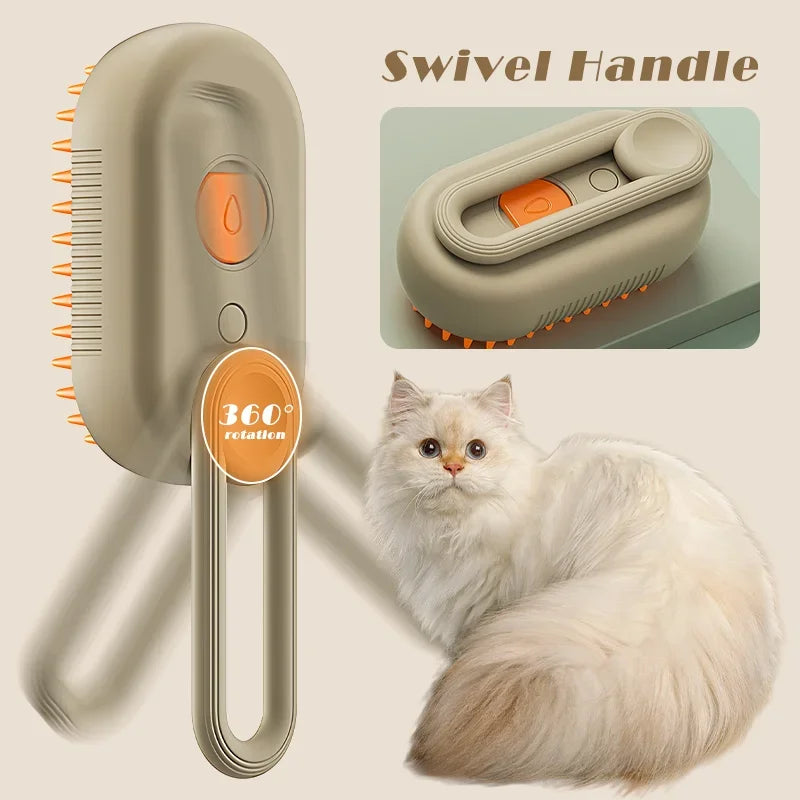 Brosse à vapeur pour chat et chien 3 en 1