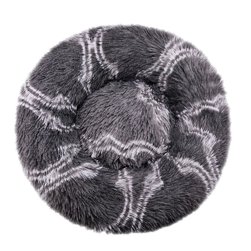 Panier rond en peluche ultra-confort – Lit chaud pour chiens et chats 🐶🐱