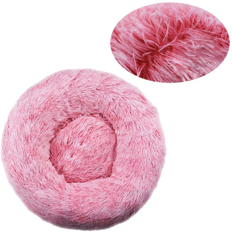 Panier rond en peluche ultra-confort – Lit chaud pour chiens et chats 🐶🐱