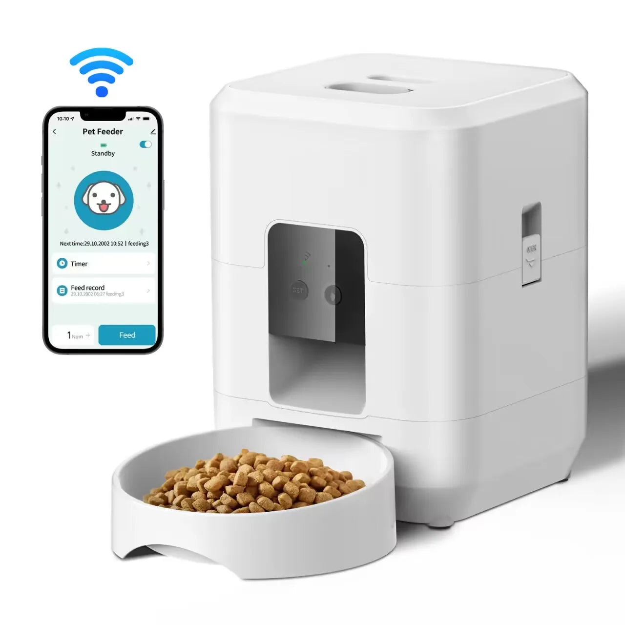 Distributeur automatique intelligent – Repas programmés pour chiens et chats 🐶🐱