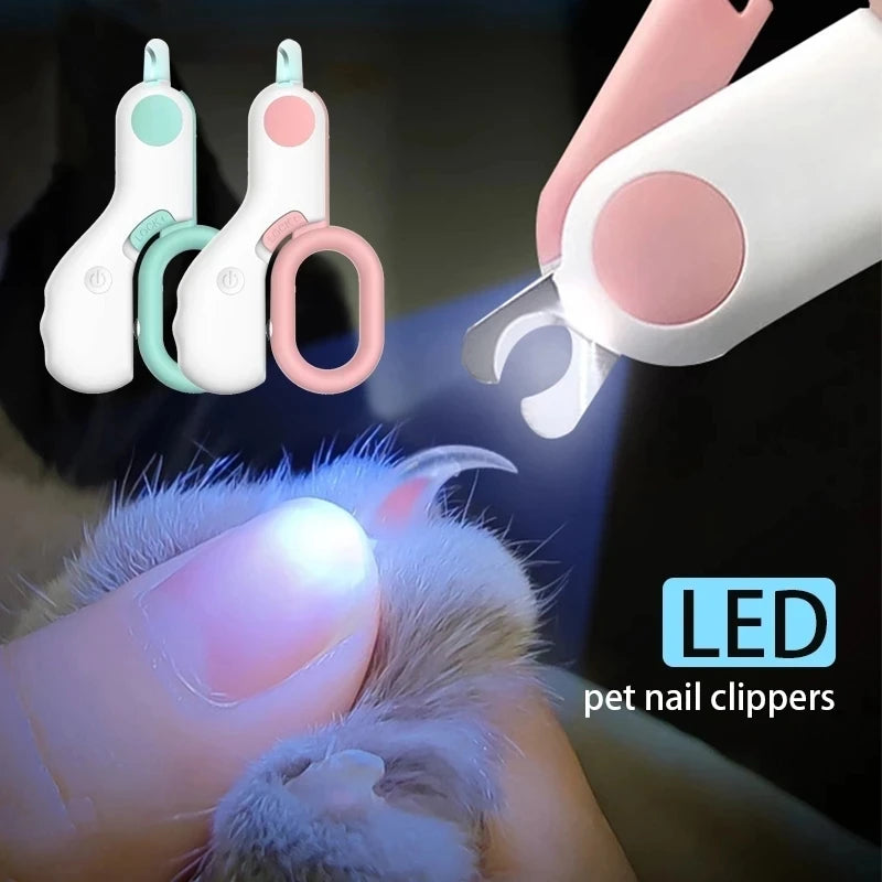Coupe-griffes professionnel avec lumière LED pour chats et petits chiens